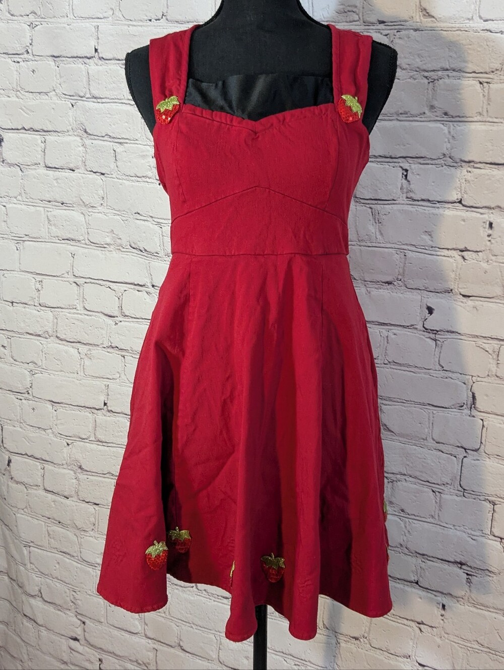 Hot Topic Red Dress With Strawberries 🍓